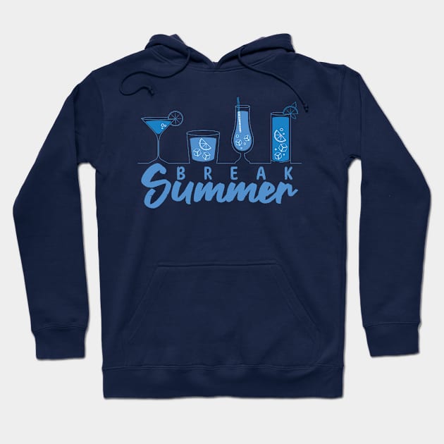 Summer Time Lineart Fruity Cocktails Hoodie by ElusiveIntro